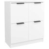 vidaXL kumode, balta, 60x30x70 cm, inženierijas koks