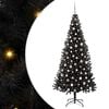 vidaXL Ziemassvētku eglīte Melna 240 cm PVC