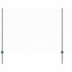 vidaXL Se&scaron;stūra žogs ar stabu 100 x 1,6 m PVC pārklāts tērauds Zaļa