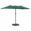 vidaXL Dārza parasols Zaļa 385 x 209 x 244 cm audums