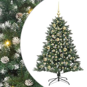 vidaXL Mākslīgā Ziemassvētku eglīte su 150 LED ar statīvu Zaļa 120 cm