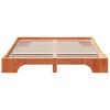 vidaXL Gultas rāmis Vaks brūns 160 x 200 cm Ciets priedes koks