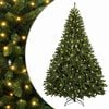 vidaXL Mākslīgā Saliekamā Ziemassvētku Egle 240 cm 600 LED Silti balts