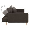 vidaXL 2-vietīga dīvāngulta ar diviem spilveniem, tum&scaron;i brūns audums