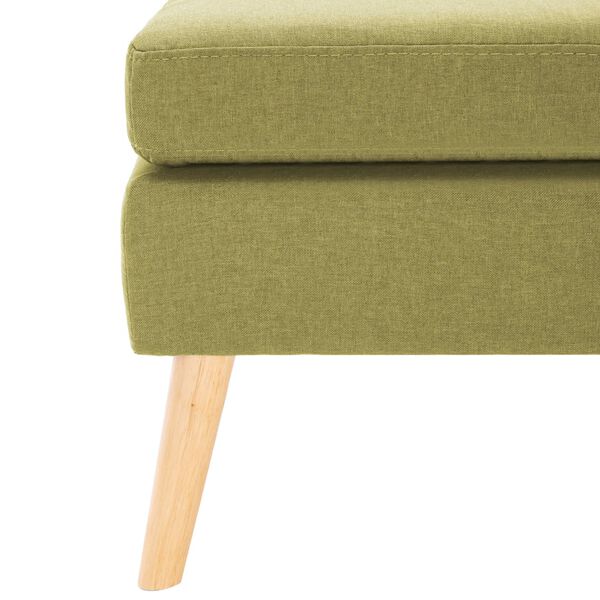 vidaXL kāju soliņš, zaļš audums