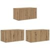 vidaXL TV skapī&scaron;u komplekts 3 pcs Brūna 60 x 30 x 30 cm