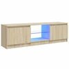 vidaXL TV skapītis ar LED gaismiņām, 120x30x36 cm, ozolkoka krāsa