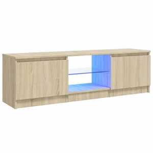 vidaXL TV skapītis ar LED gaismiņām, 120x30x36 cm, ozolkoka krāsa