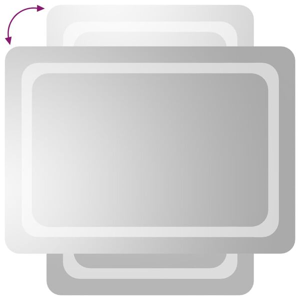 vidaXL vannasistabas spogulis ar LED, 50x70 cm