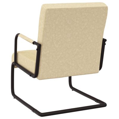 vidaXL konsoles krēsls, krēmkrāsas mākslīgā āda