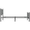 vidaXL gultas rāmis ar galvgali un kājgali, melns metāls, 107x203 cm