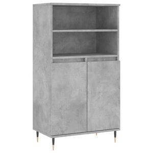 vidaXL augstais skapītis, betonpelēks, 60x36x110 cm, inženierijas koks