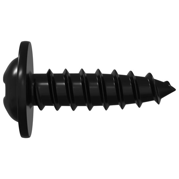 vidaXL Pa&scaron;vītņojamais Nags 12 pcs Melna 3,5 x 12 mm Dzelzs