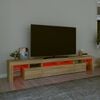 vidaXL TV skapītis ar LED apgaismojumu, ozolkoka krāsa, 230x36,5x40 cm