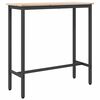 vidaXL galds Dabiska 100 x 40 x 101 cm Inženieru koks un tērauds