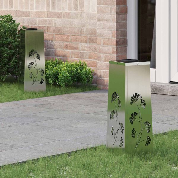 vidaXL Saules LED ceļa gaisma 2 pcs Cinkots Cinkots