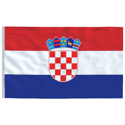 vidaXL Horvātijas karogs un karoga masts, alumīnijs, 6,2 m