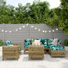 vidaXL 7-daļīgs dārza dīvānu komplekts, impregnēts priedes koks