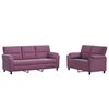 vidaXL Dīvānu komplekts 2 pcs Violeta Samts