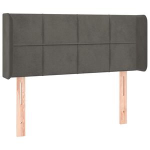 vidaXL galvgalis ar malām, tum&scaron;i pelēks samts, 83x16x78/88 cm