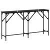 vidaXL Konsoles galds Melns ozolkoks 140 x 29 x 75 cm