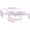 vidaXL Gultas rāmis Brūna 150 x 200 cm Ciets priedes koks