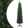 vidaXL mākslīgā Ziemassvētku egle ar statīvu, &scaron;aura, zaļa, 240 cm, PVC
