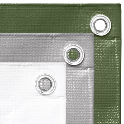 vidaXL brezenta pārklājs, 260 g/m², 4x5 m, zaļš, HDPE