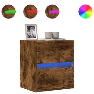 vidaXL TV sienas skapītis ar LED lampiņām, ozola krāsa, 41x31x45 cm