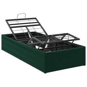vidaXL Elektriskā regulējamā gultas rāmis Meža zaļa 200 x 80 x 33,5 cm