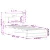 vidaXL gulta bez matrača, ozolkoka, 90x200 cm, inženierijas koks