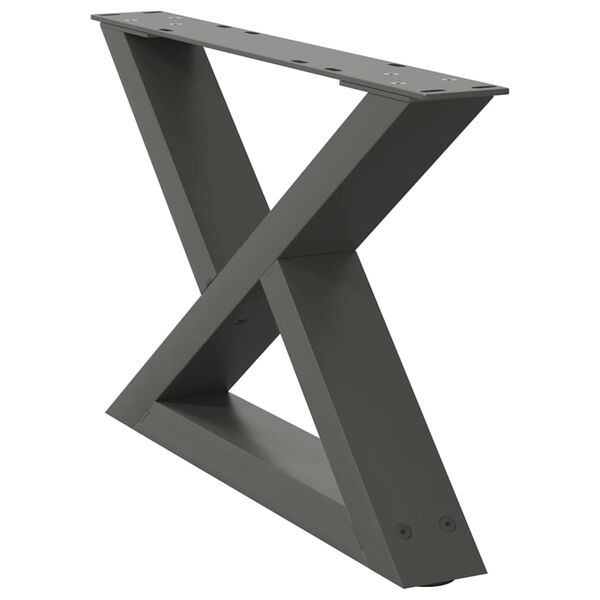 vidaXL kafijas galdiņa kājas, 2 gab., antracīta krāsa, 60x(30-31,3) cm, tērauds