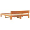 vidaXL Gultas rāmis Vaks brūns 200 x 200 cm Ciets priedes koks