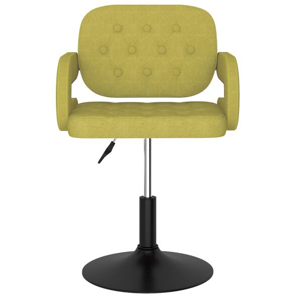 vidaXL grozāmi virtuves krēsli, 2 gab., zaļ&scaron; audums