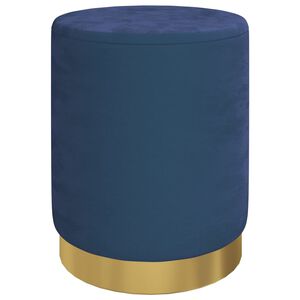 vidaXL apaļ&scaron; krēsls ar uzglabā&scaron;anas nodalījumu, zils samts 31 x 37 cm