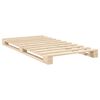 vidaXL gultas rāmis ar galvgali, 100x200 cm, priedes masīvkoks