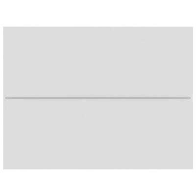 vidaXL naktsskapītis, balta, ozola krāsa, 40x30x30 cm, skaidu plāksne