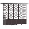 vidaXL Pacelta gulta ar treliem un jumtu Brūna 202 x 40 x 138 cm PP