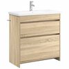 vidaXL Vannas istabas mēbeļu komplekts Sonomas ozols 81 x 40 x 84,5 cm