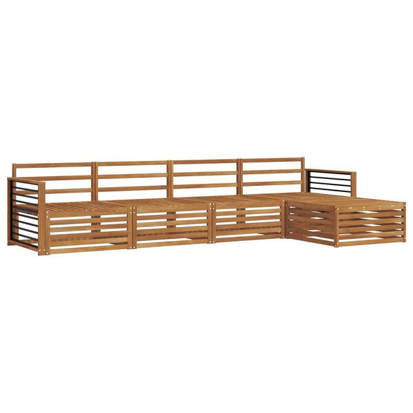 vidaXL Āra dīvānu komplekts 5 pcs Dabiska