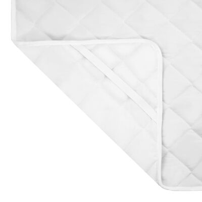 vidaXL stepēts matrača pārvalks, balts, 180x200 cm, smags