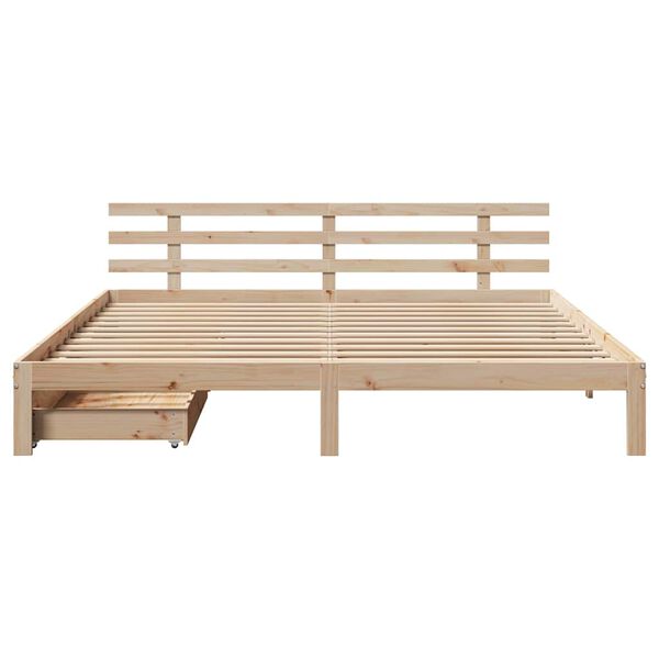 vidaXL gultas rāmis ar atvilktnēm, bez matrača, 200x200 cm