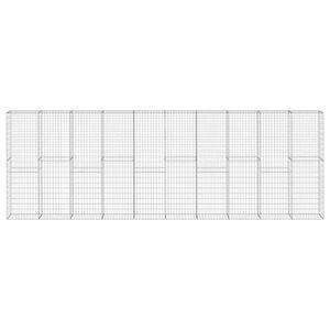 vidaXL gabions ar vāku, cinkots tērauds, 600x30x200 cm