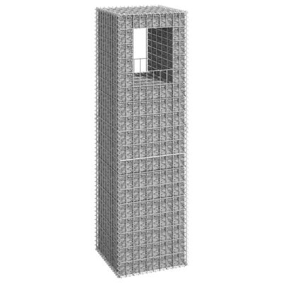vidaXL vertikāls gabions, 50x50x180 cm, dzelzs