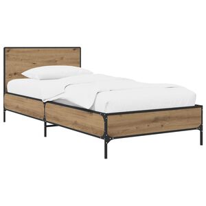 vidaXL Gultas rāmis ar atzveltni Artisan ozols 80 x 200 cm