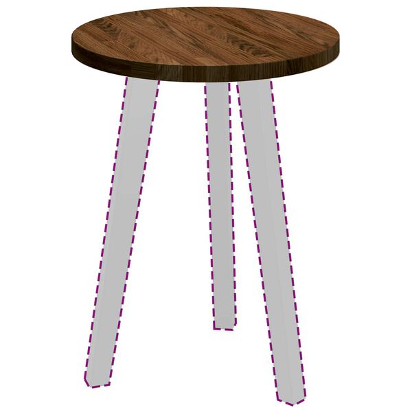 vidaXL Galda virsma Gaiši brūna Ø 40 x 2.5 cm Izturīga ozola koks