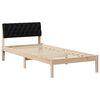 vidaXL Gultas rāmis Brūna un melna 90 x 190 cm Priedes masīvkoks