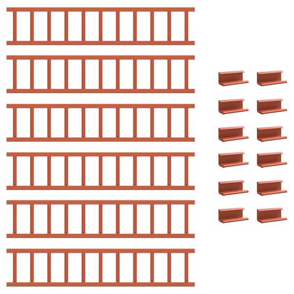 vidaXL Jumta sniega aizsargs Sarkana 600 x 2,5 x 20 cm Tērauds
