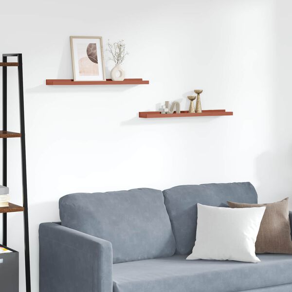 vidaXL Sienas plaukts 2 pcs Sarkana 60 x 9 x 3 cm Inženierijas koks