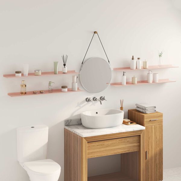 vidaXL Peldējo&scaron;ais plaukts 4 pcs Rozā 100 x 18 x 2,5 cm Tērauds